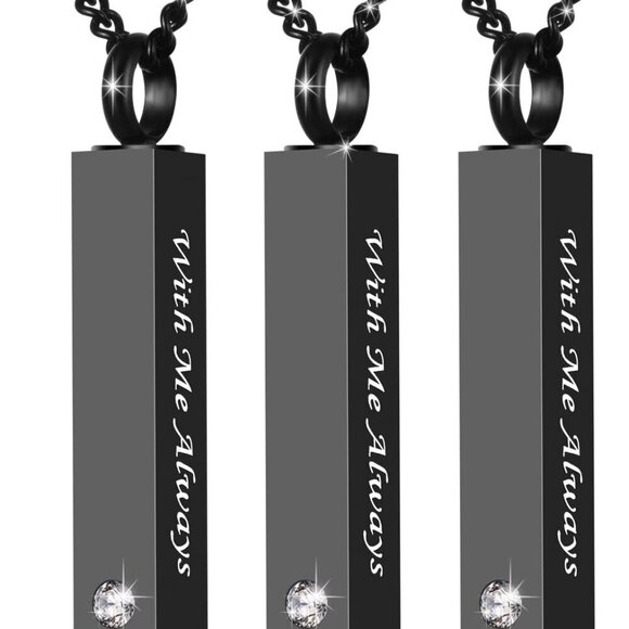 Jewelry - 3 Pack Memorial Ashes Necklace Stainless Steel Locket Pendant Keepsake